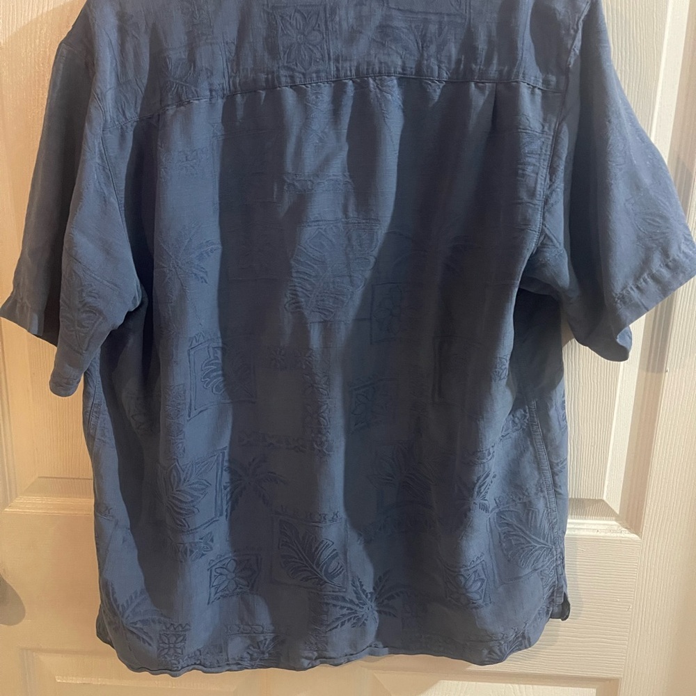 Relaxed Fit Blue Button-Down Shirt - Picture 6 of 7
